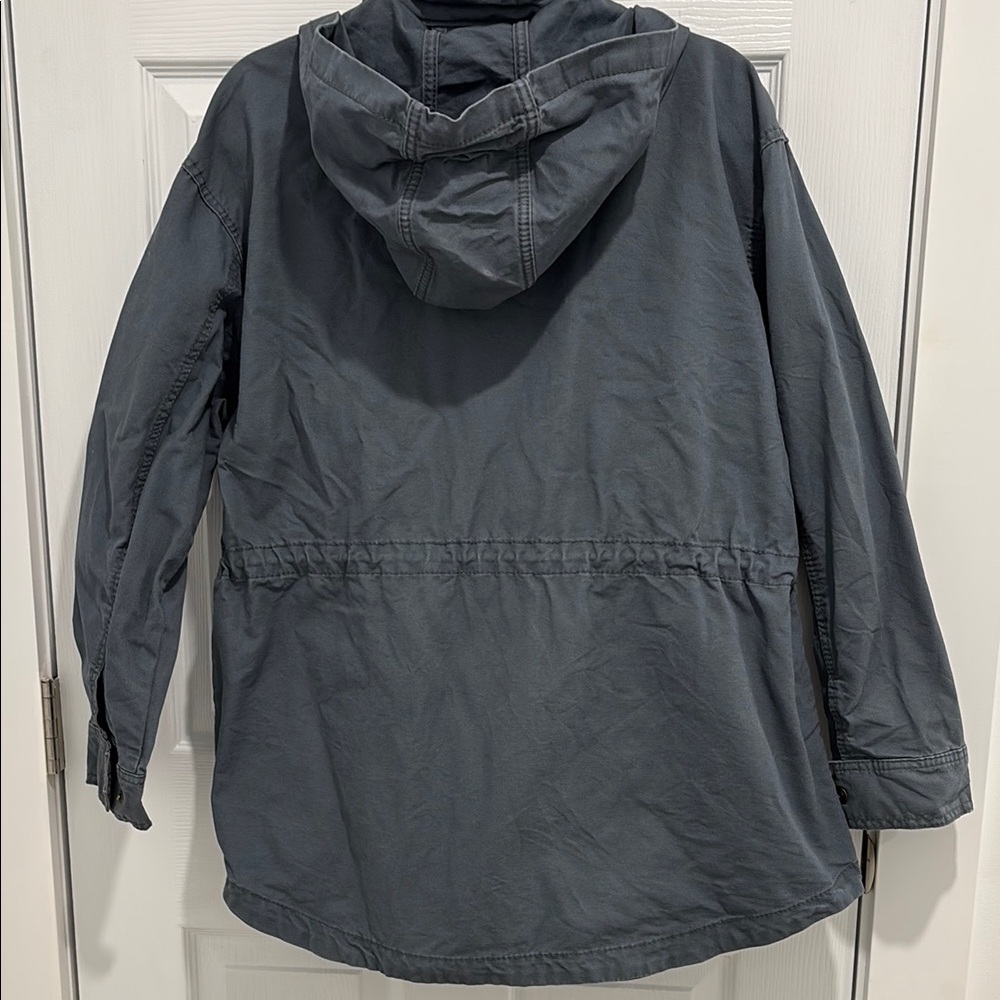 Universal Thread Gray Hooded Utility Jacket - image 7